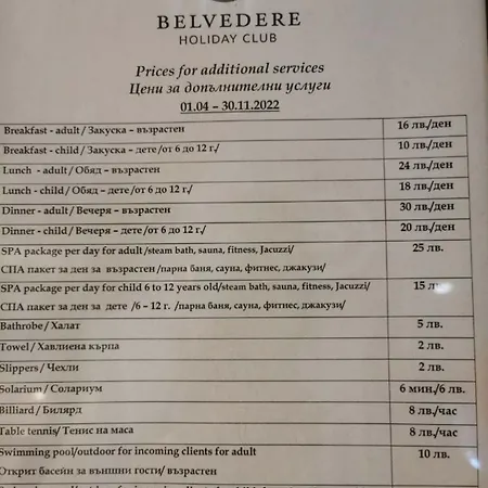 The Belvedere Holiday Spa Apartament